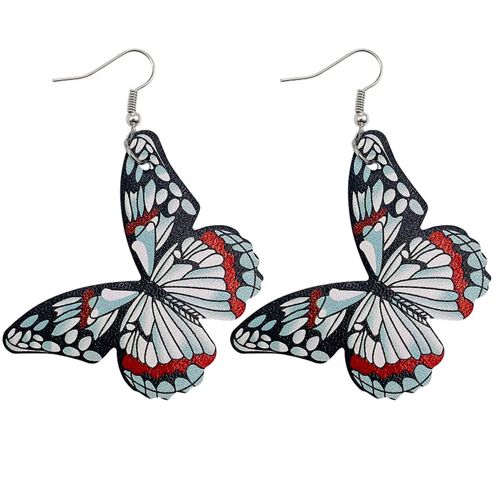 Vlinder Leren Oorbellen - Mijn Oorbellen