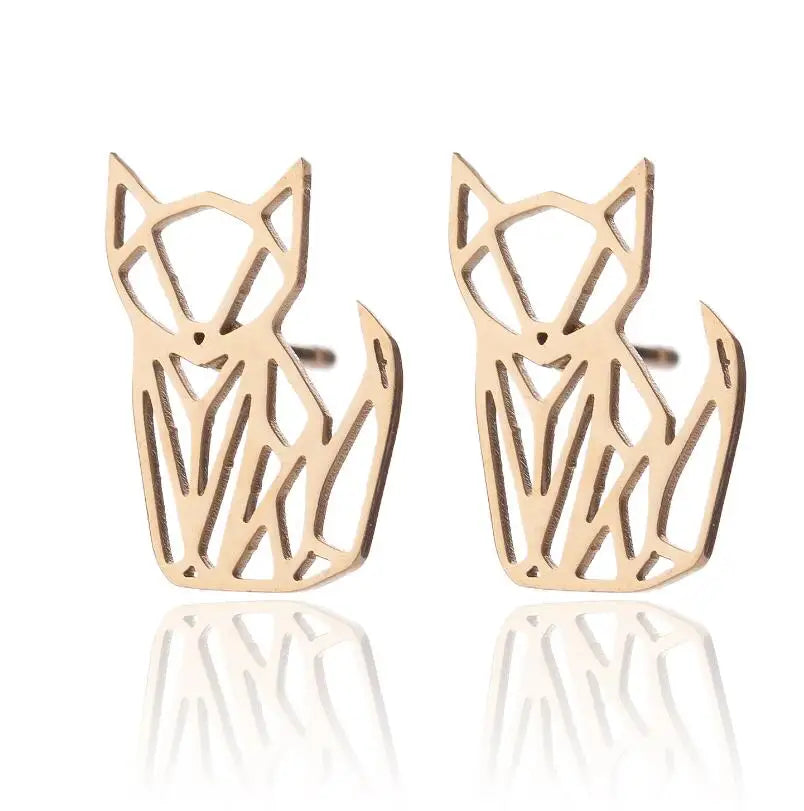 Origami Kat Oorbellen - Mijn Oorbellen