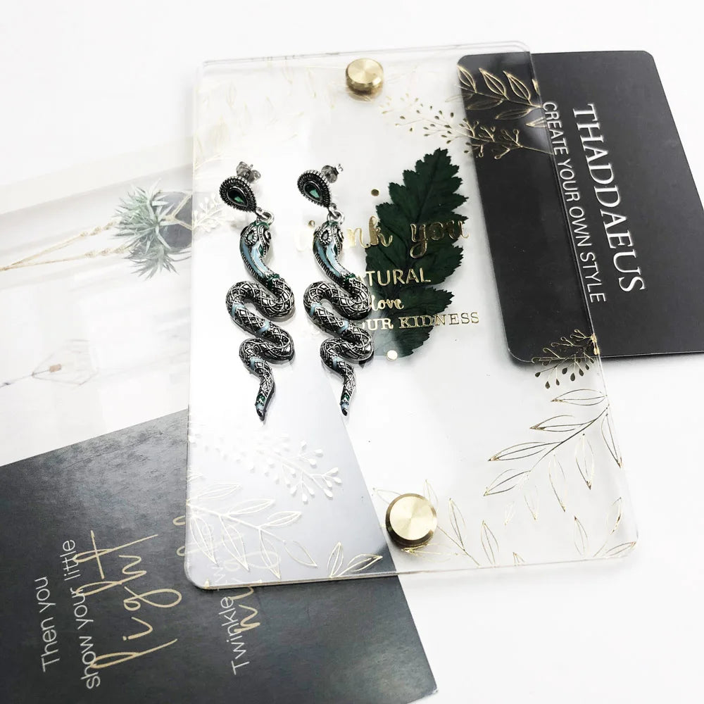 Blauwe Slangenoorbellen van Zilver - Mijn Oorbellen