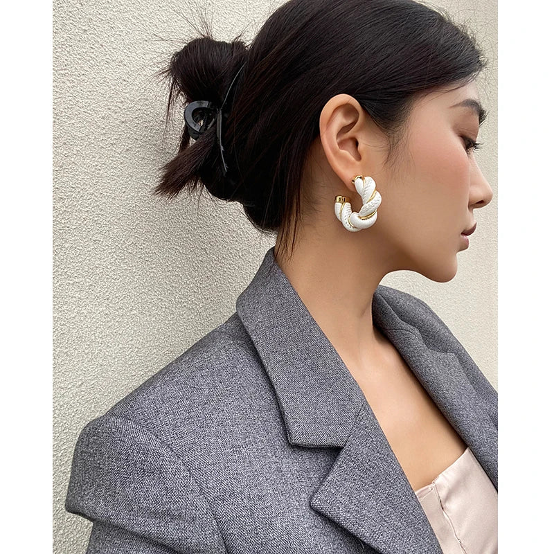 Getordeerde Leren Oorbellen - Mijn Oorbellen