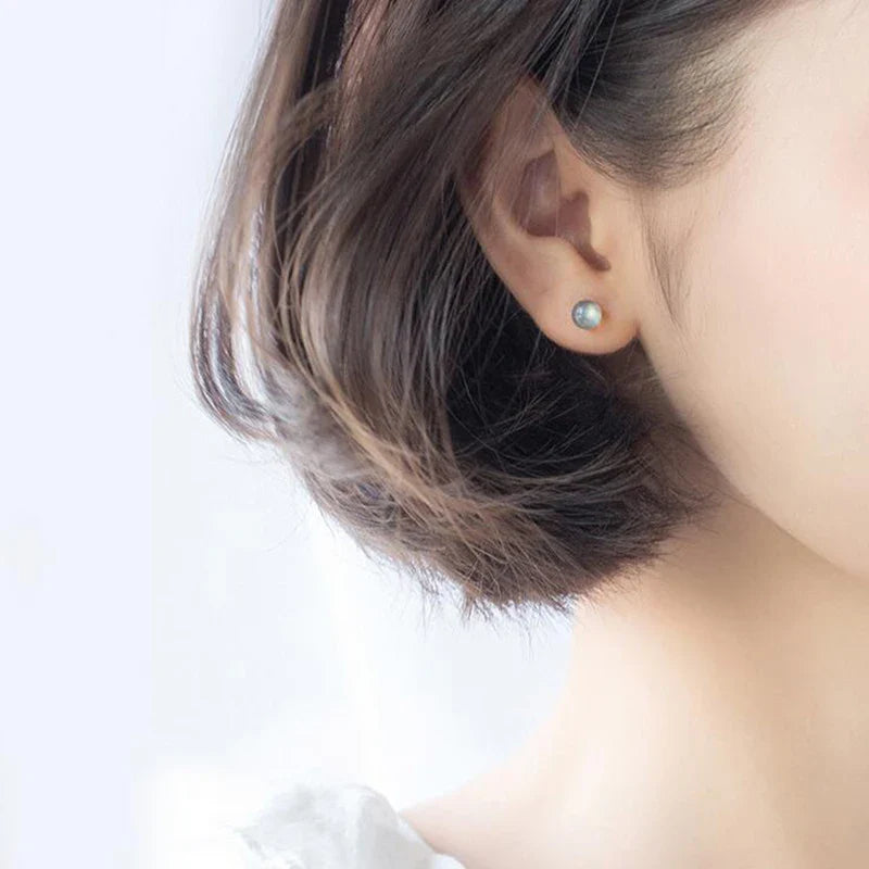 Eenvoudige Labradoriet Oorbellen - Mijn Oorbellen