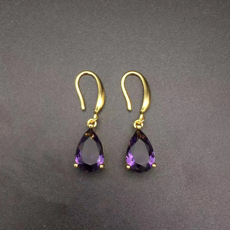 Oorbellen Amethist Druppel - Mijn Oorbellen