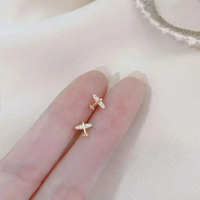 Baby Oorbellen Vliegtuig - Mijn Oorbellen