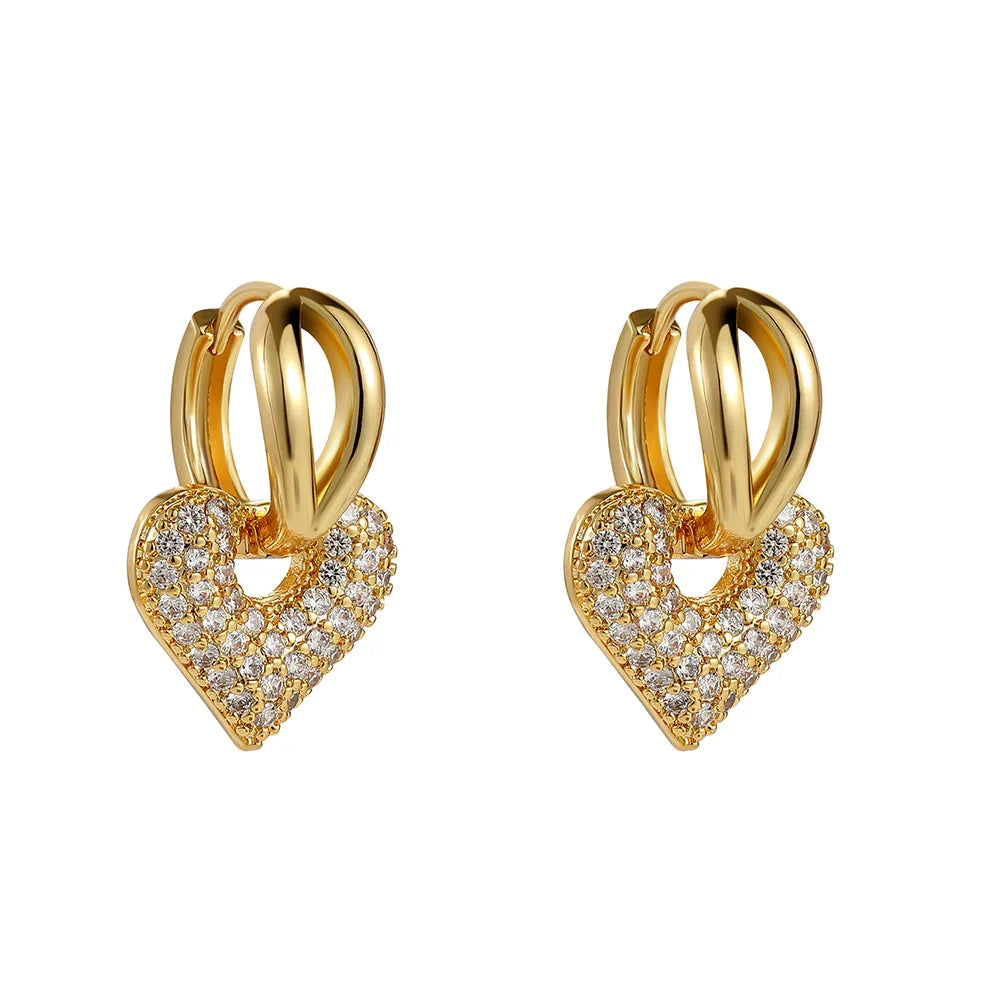 Hartvormige Kristallen Oorbellen Voor Dames - Mijn Oorbellen