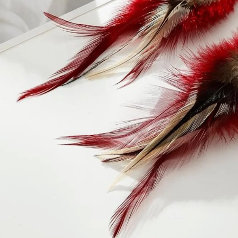 Rode Veer Oorbellen - Mijn Oorbellen