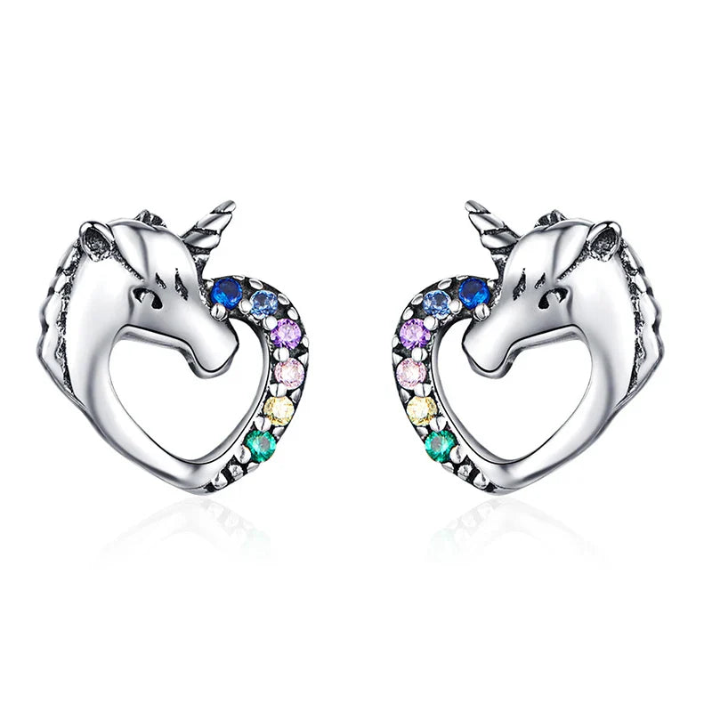 Eenhoorn Oorbellen met Strass - Mijn Oorbellen
