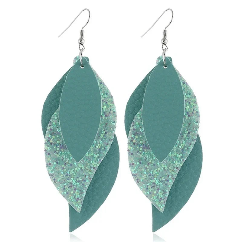 Oorbellen van glitterleer voor dames - Mijn Oorbellen