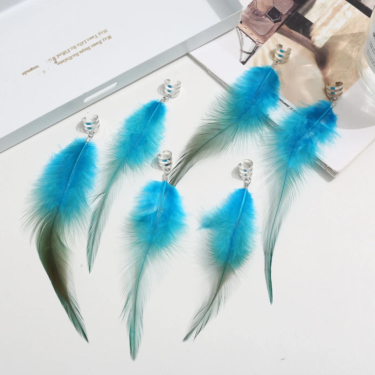 Pluim Oorbellen met Clips - Mijn Oorbellen