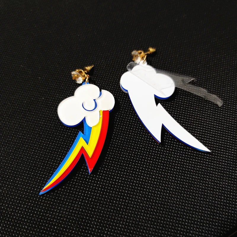 Regenboog Bliksem Oorbellen - Mijn Oorbellen