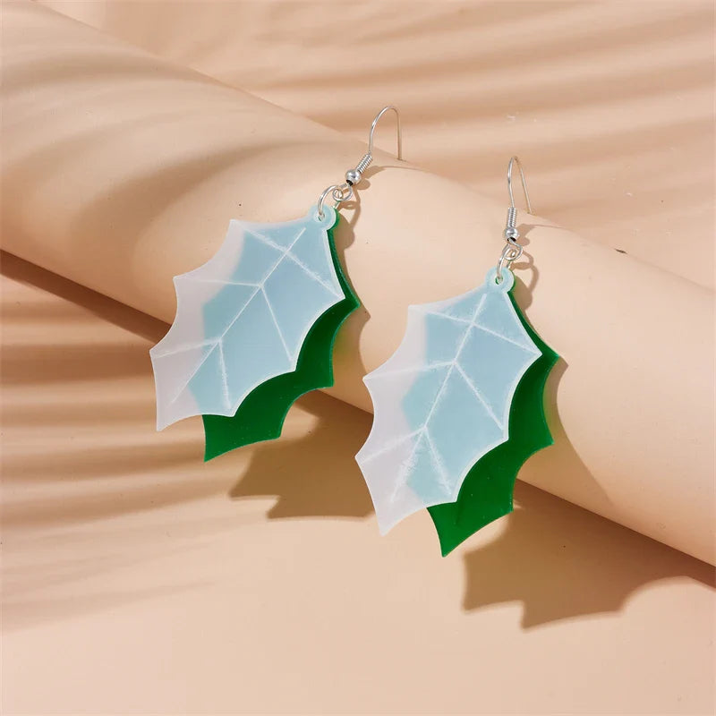 Dubbelgelaagde Bladoorbellen - Mijn Oorbellen