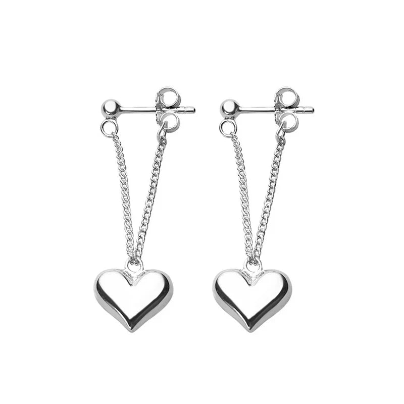 Lange oorbellen in de vorm van een hart - Mijn Oorbellen