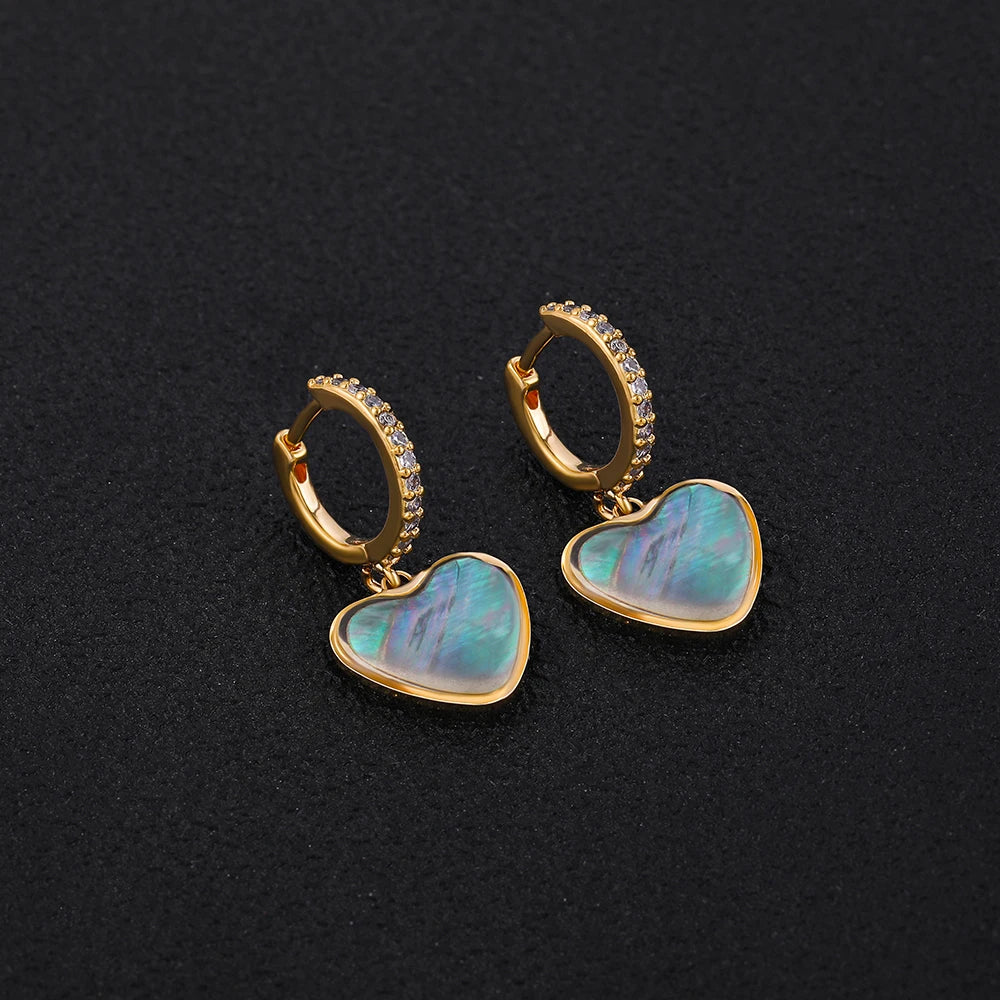 Hartvormige Schelpen Oorbellen - Mijn Oorbellen