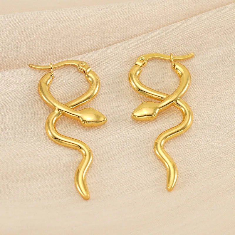 Eenvoudige Slangenoorbellen - Mijn Oorbellen