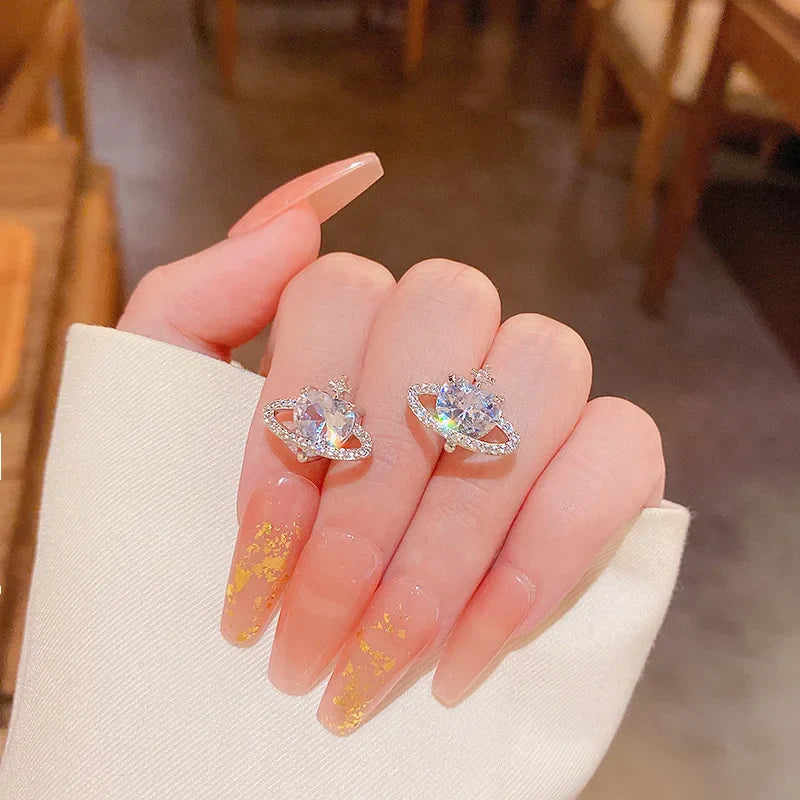 Luxe Hartvormige Oorbellen Voor Vrouwen - Mijn Oorbellen