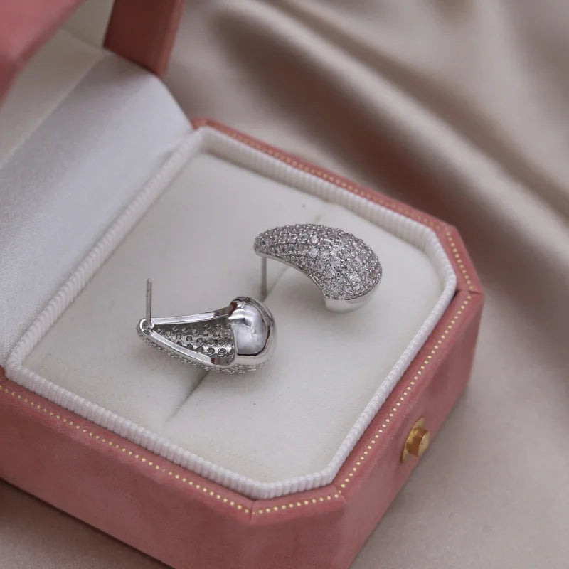 Oorbellen Druppel Ingelegd met Strass-steentjes - Mijn Oorbellen