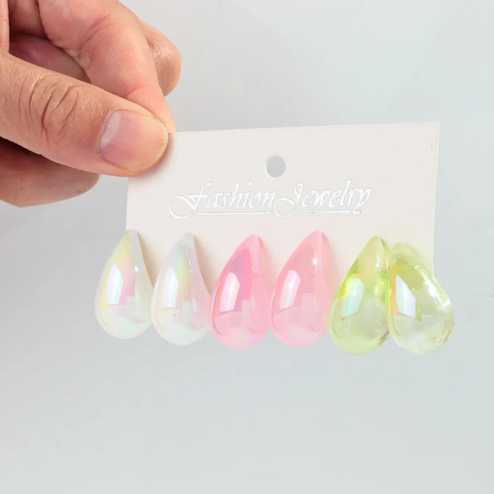 Oorbellen Druppel in Acryl - Mijn Oorbellen