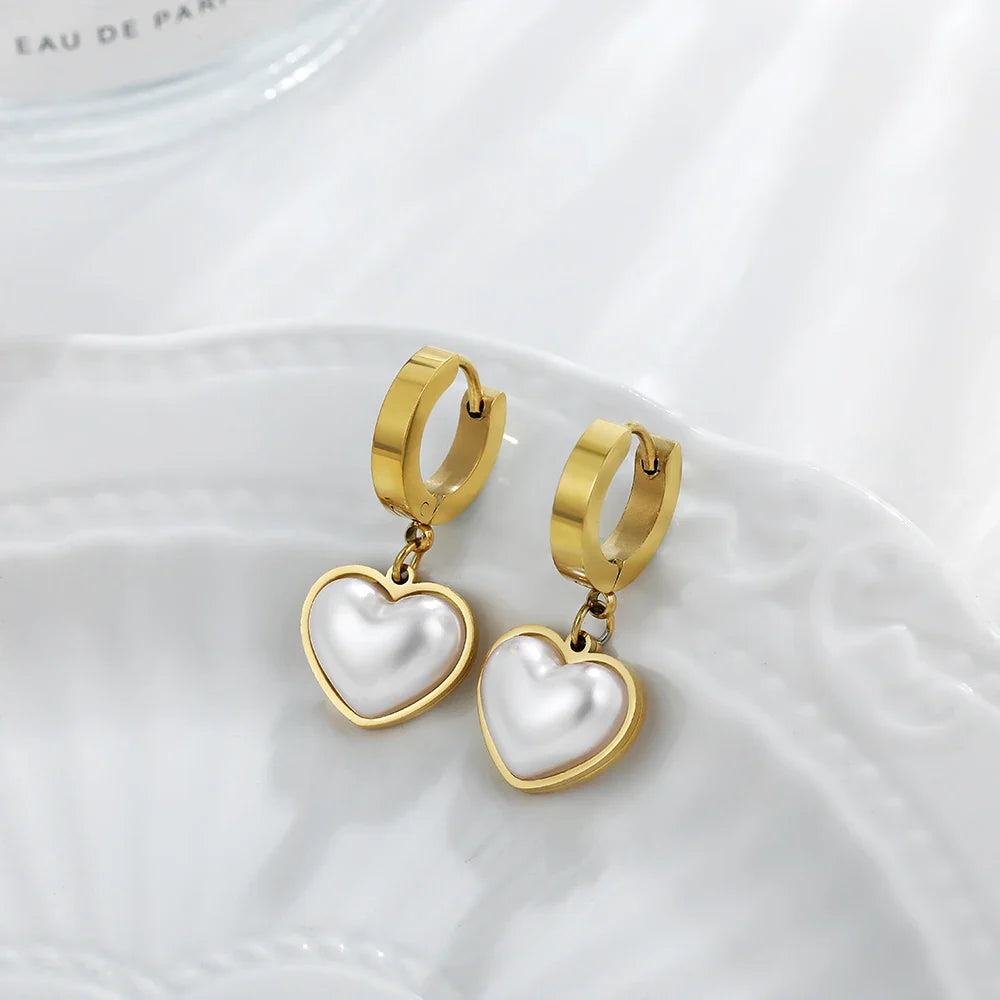 Hartvormige Parel Oorbellen - Mijn Oorbellen