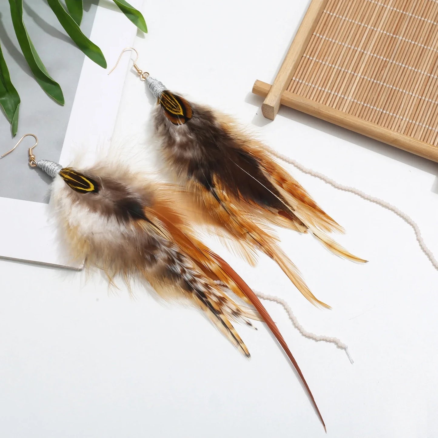 Oorbellen met Gevulde Veer - Mijn Oorbellen