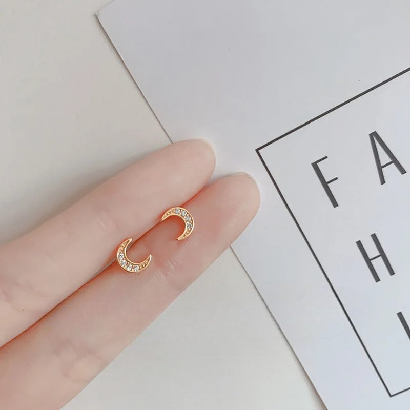 Baby Oorbellen Maan - Mijn Oorbellen