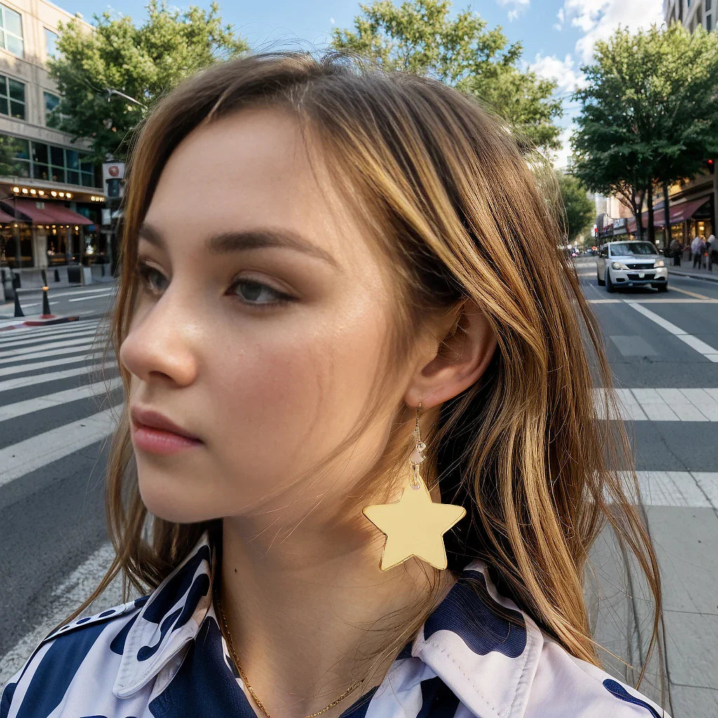 Oorbellen Ster van Acryl - Mijn Oorbellen