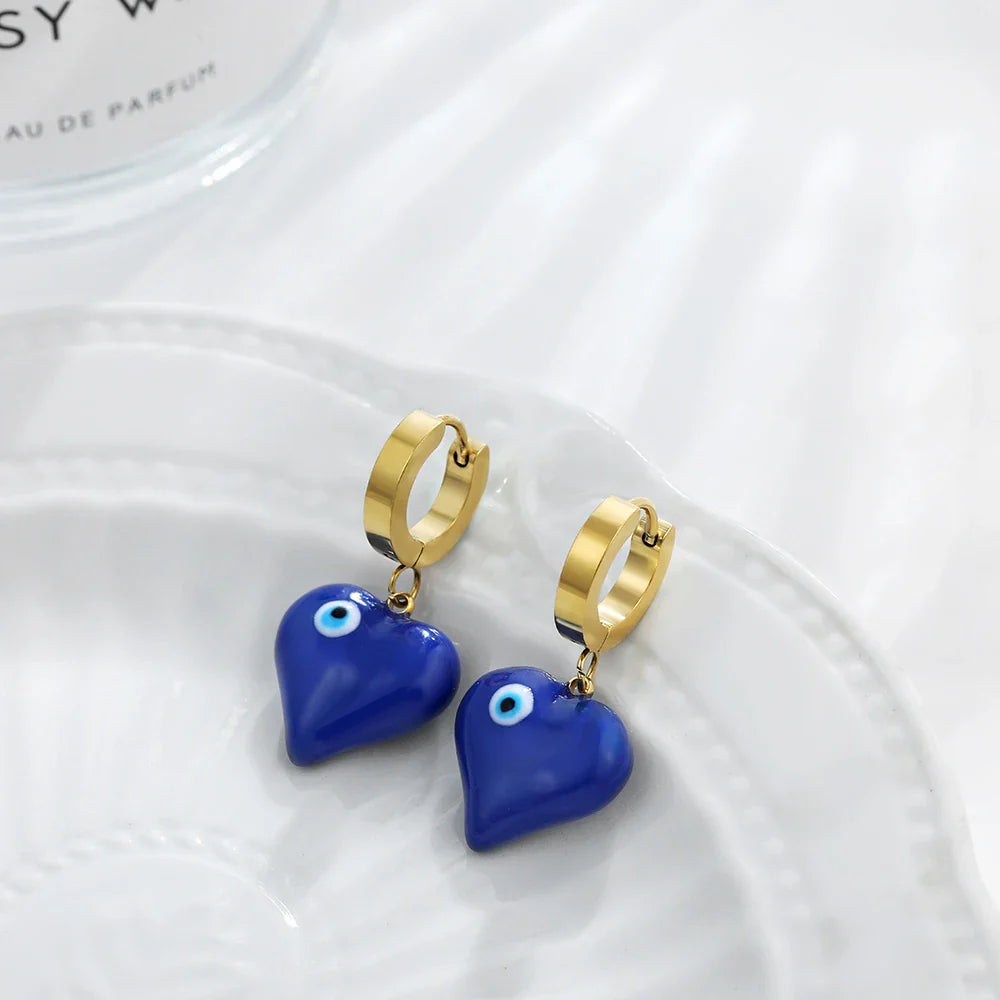 Oorbellen Hart Boze Oog - Mijn Oorbellen