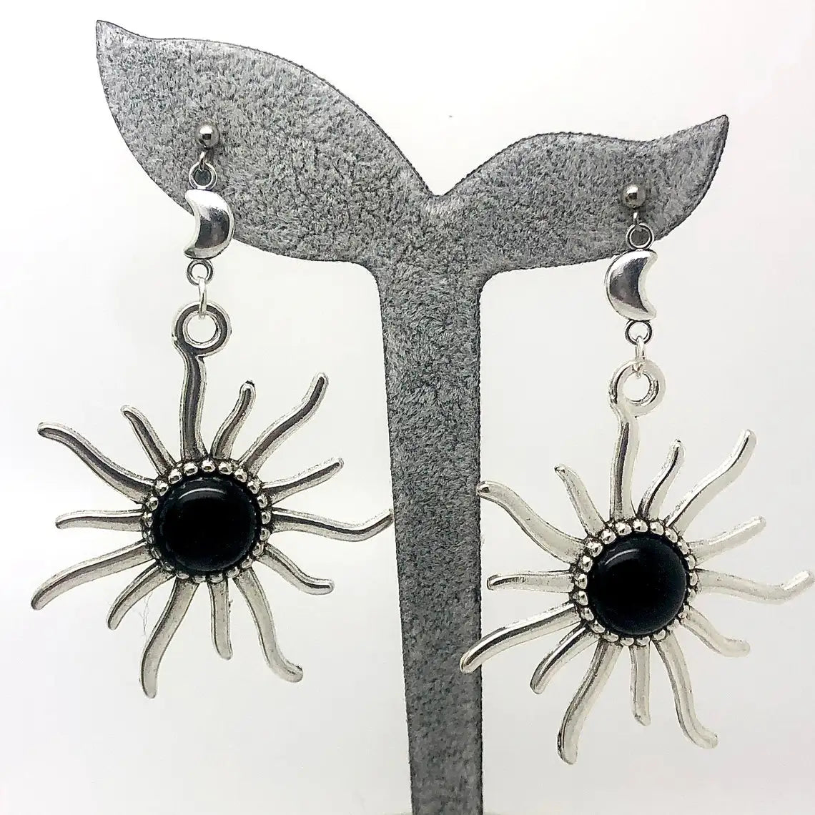 Zwarte Zon Oorbellen - Mijn Oorbellen