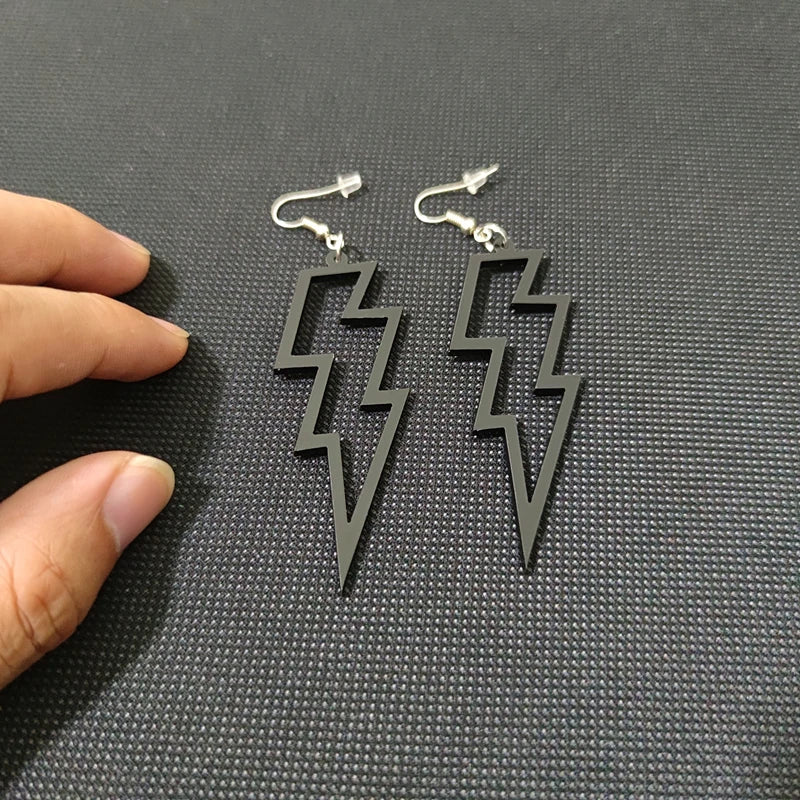 Oorbellen Bliksem in Neon Acryl - Mijn Oorbellen