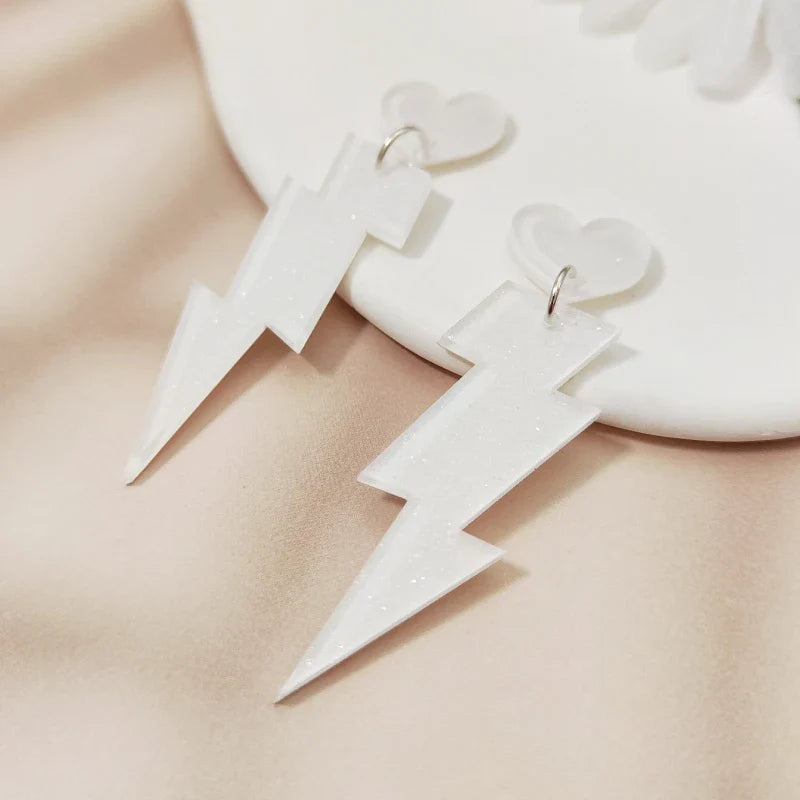 Oorbellen Bliksem Hanger Hart - Mijn Oorbellen