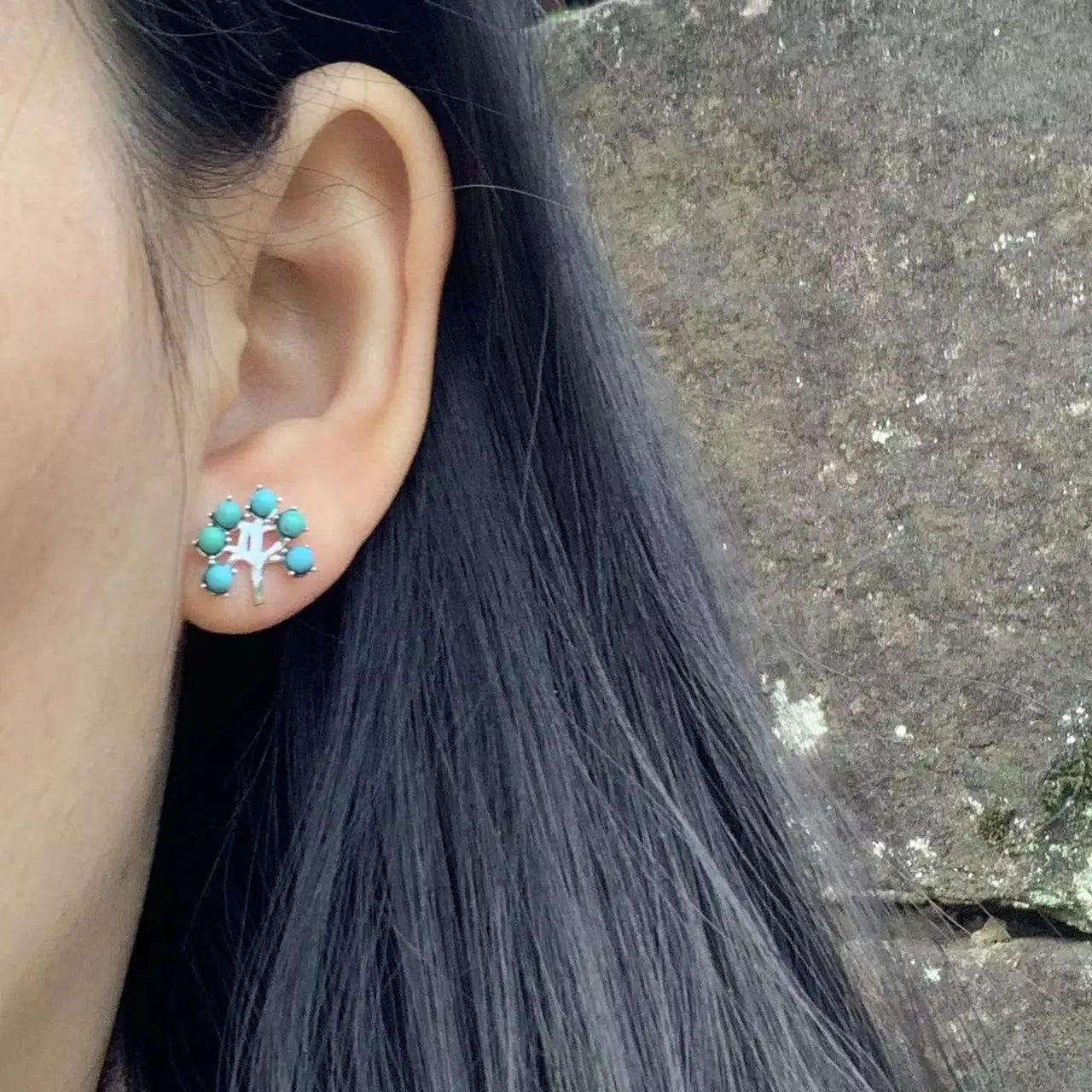 Boom des Levens Oorbellen met Turquoise Parel - Mijn Oorbellen