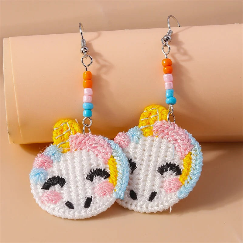 Eenhoorn Oorbellen Gehaakt - Mijn Oorbellen