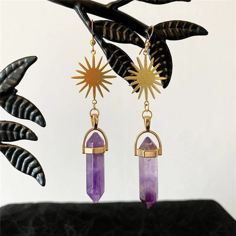 Zonneoorbellen Zeshoekige Hanger - Mijn Oorbellen