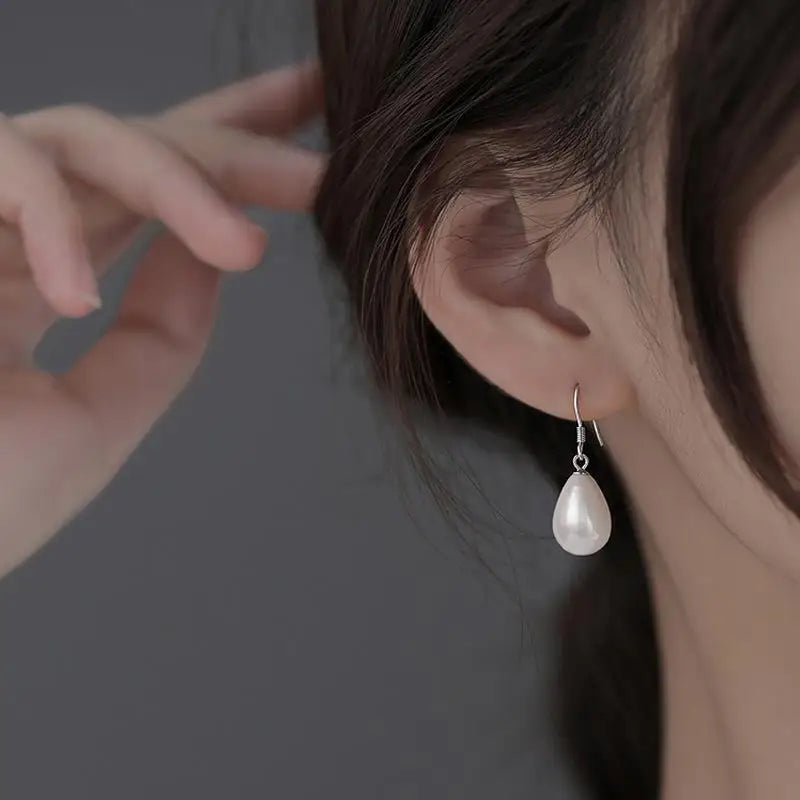 Oorbellen Druppel met Parel - Mijn Oorbellen