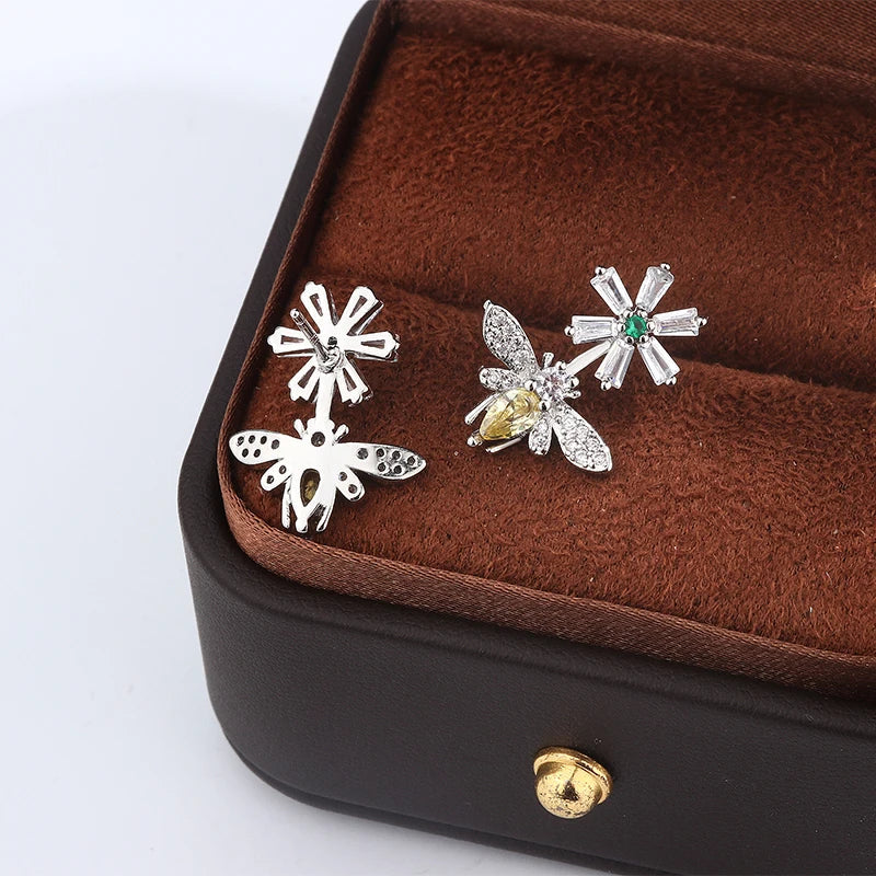 Bijenoorbellen met stenen - Mijn Oorbellen