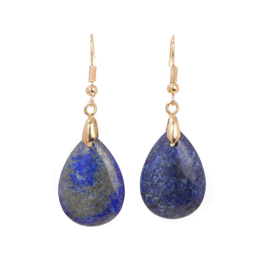 Oorbellen Lapis Lazuli Druppelvorm - Mijn Oorbellen