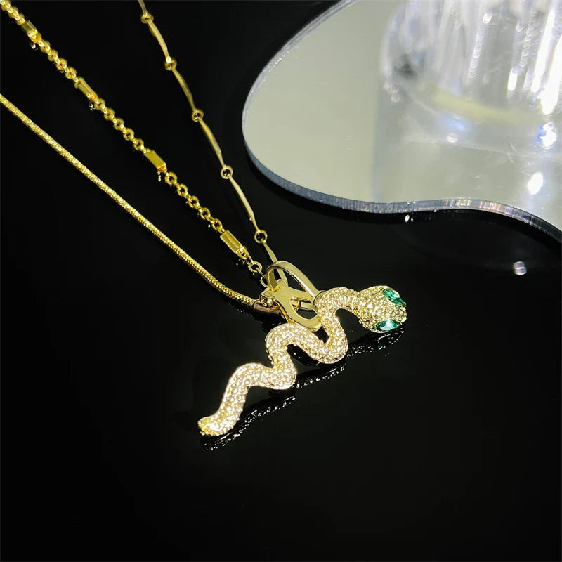 Oorbellen Slang Hanger aan Ketting - Mijn Oorbellen