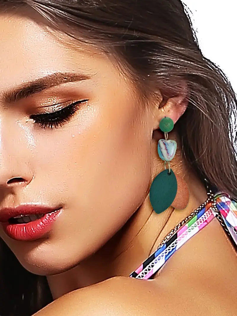 Oorbellen Houten Bloemblaadjes - Mijn Oorbellen