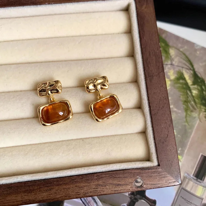 Rechthoekige Hars Oorbellen - Mijn Oorbellen