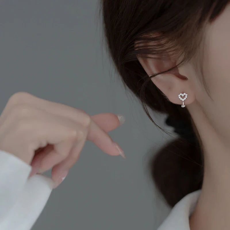 Hartvormige Diamanten Oorbellen - Mijn Oorbellen