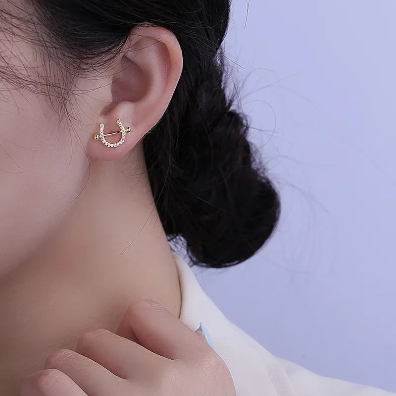 Oorbellen Glanzend Hoefijzer - Mijn Oorbellen