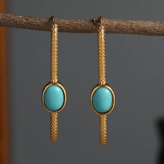 Luxe Turquoise Oorbellen