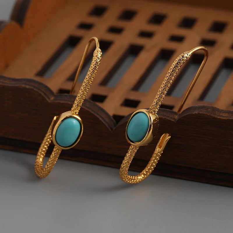 Luxe Turquoise Oorbellen