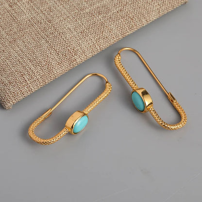 Luxe Turquoise Oorbellen