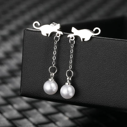 Oorbellen Kat Hanger Parel - Mijn Oorbellen