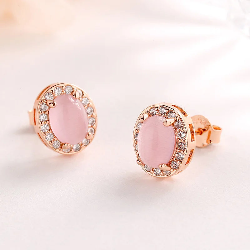 Chique Rozenkwarts Oorbellen - Mijn Oorbellen