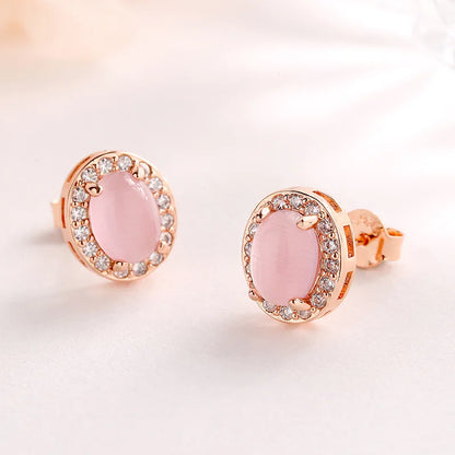 Chique Rozenkwarts Oorbellen - Mijn Oorbellen