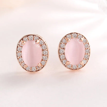 Chique Rozenkwarts Oorbellen - Mijn Oorbellen