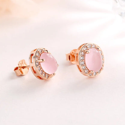 Chique Rozenkwarts Oorbellen - Mijn Oorbellen